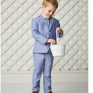 Class club kids chambray suit
